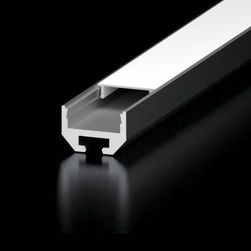 Diode LED 8-ft Channel Bundle w/ Architectural Clear Lens, Square, Aluminum