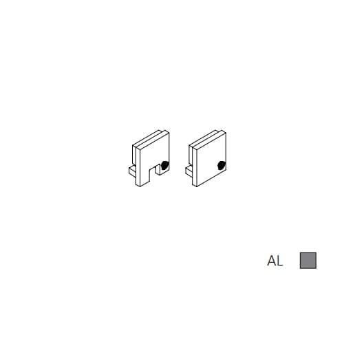 Diode LED Premium Diffusion Slim End Cover Caps, Aluminum