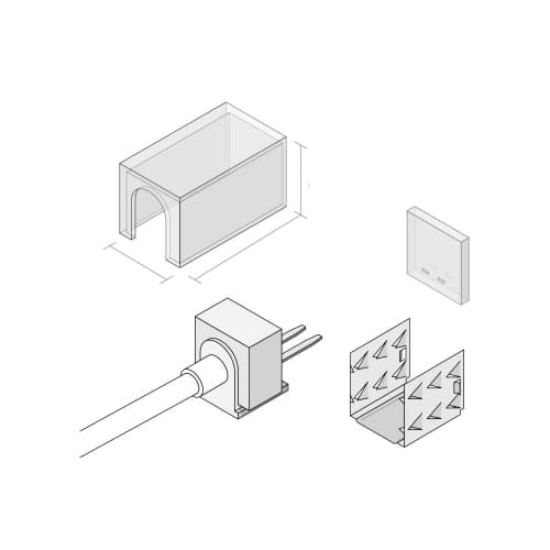 Diode LED Field Connector for Side Bend Linaire Flex, Straight