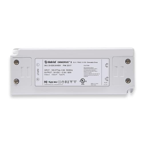 Diode LED 30W OMNIDRIVE Driver, Dimmable, 120V-277V AC / 12V DC