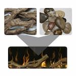 Dimplex 50-in Driftwood and River Rock Accessory