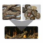 Dimplex 74-in Driftwood and River Rock Accessory