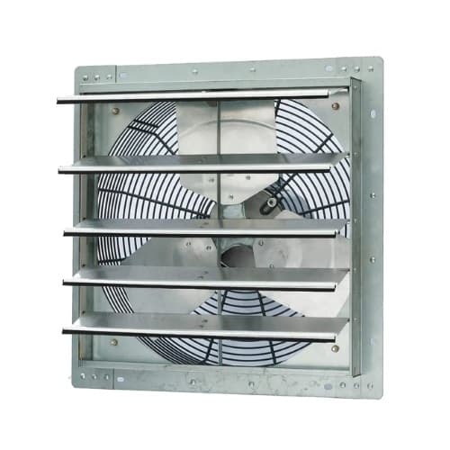 iLiving USA 18-in Wall-Mounted Shutter Exhaust Fan, Single Speed, 120V