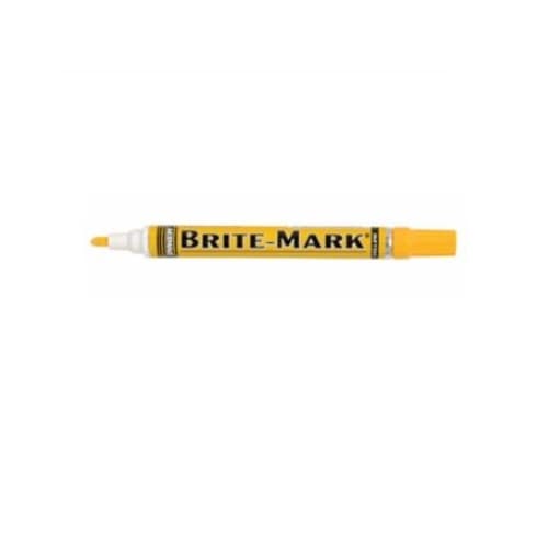 Dykem Brite-Mark Acrylic Paint Markers w/Medium Tip, Yellow