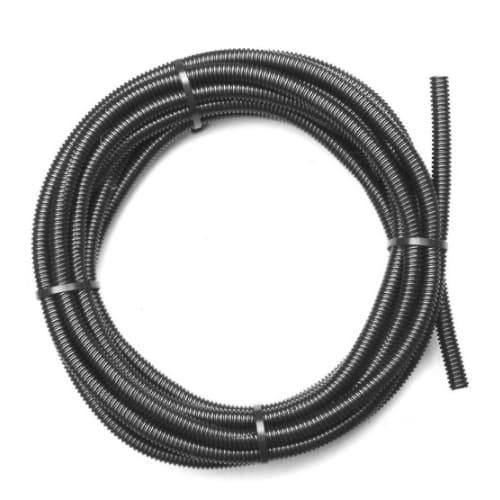 FTZ Industries 3/8" Split Loom Flex Wire Tubing, 25-ft, Black