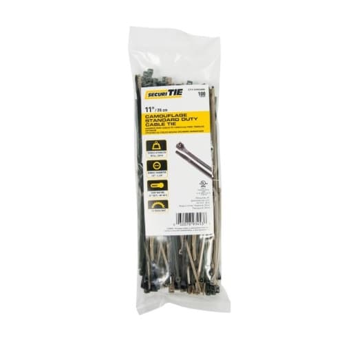 Gardner Bender 11-in Cable Ties, 50lb, Camo