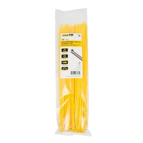 Gardner Bender 14-in Cable Ties, 50lb, Yellow