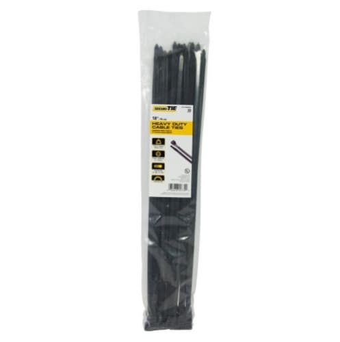 Gardner Bender 18-in Heavy Duty Cable Ties, 120lb, UV Black