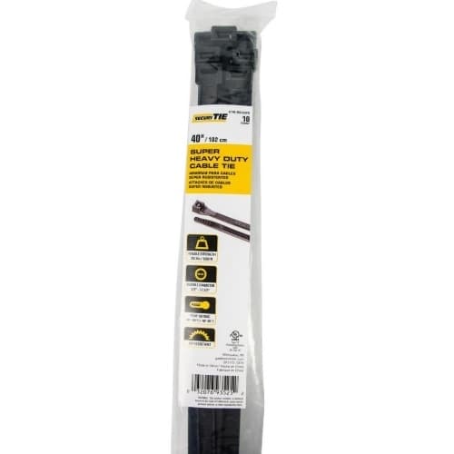 Gardner Bender 40-in Extra Heavy Duty Cable Ties, 250lb, Black