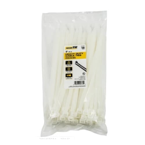 Gardner Bender 8-in Heavy Duty Cable Ties, 120lb, Natural