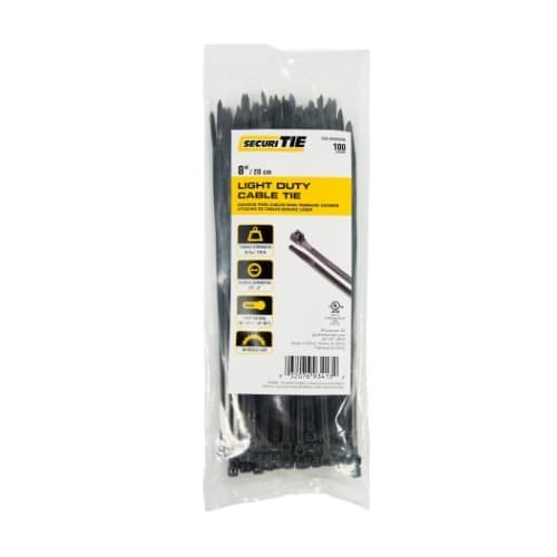 Gardner Bender 8-in Cable Ties, 40lb, Black