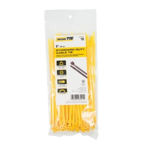 Gardner Bender 8-in Cable Ties, 50lb, Yellow