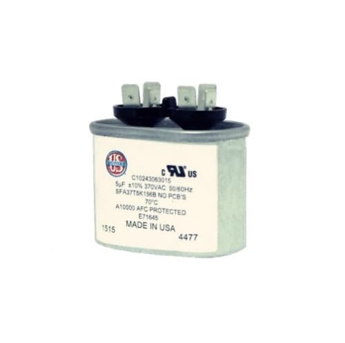 US Motors 15 MFD Capacitor, Oval Style, 440V