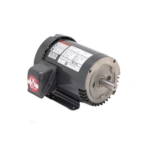 US Motors 600W TEFC Steel Edge Motor, 56C FRME, 3500 RPM, 3/4 HP, 208V-230V/460V