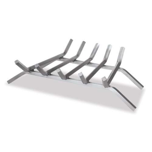 UniFlame 23-in 5-Bar Log Grate, 0.5-in Bar, Stainless Steel