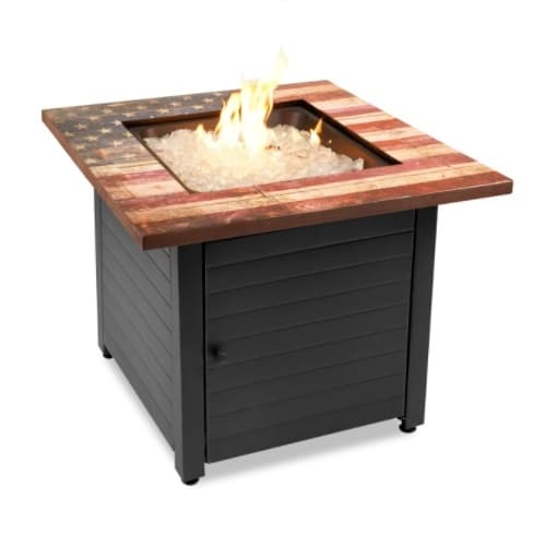 Endless Summer 30-in Liberty Outdoor Gas Fire Pit w/ American Flag Mantel, LP