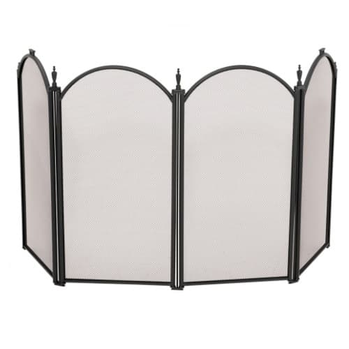 UniFlame 25-in Mini Fireplace Screen, 4-Panel, Black