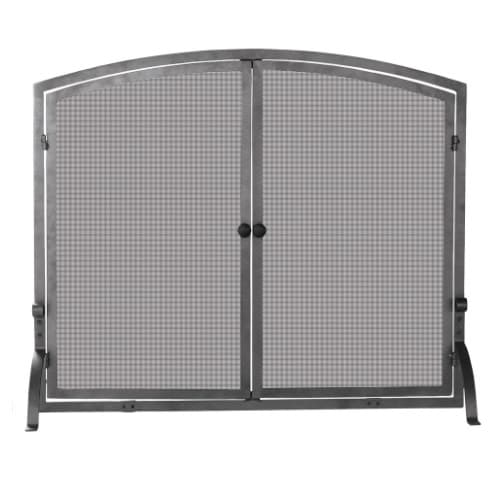 UniFlame Large Fireplace Screen w/ Doors, 1-Panel, Olde World Iron