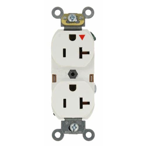 Enerlites Ivory Isolated Ground Industrial Grade Duplex Receptacle