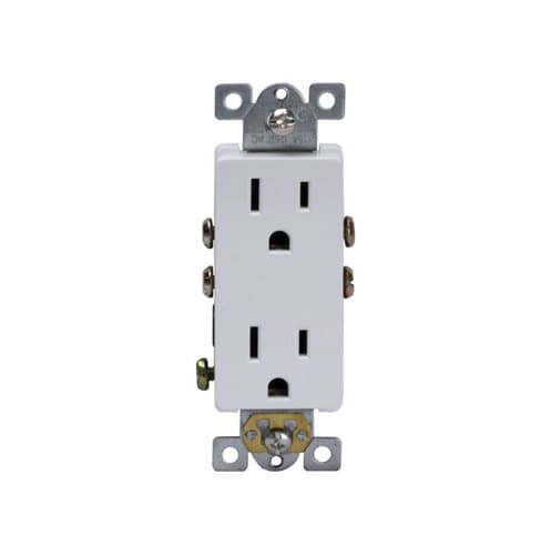 Enerlites Brown Industrial Grade Decorator 15A Duplex Receptacle