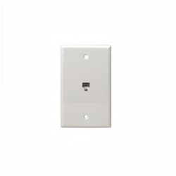 Enerlites Telephone and CATV 1-Gang Single RJ11 Jack Wall Outlet, White