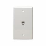 Enerlites Telephone and CATV 1-Gang Single RH11 Jack Wall Outlet, White