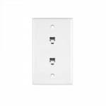 Enerlites Telephone and CATV 1-Gang Duplex RJ11 Jack Wall Outlet, Ivory