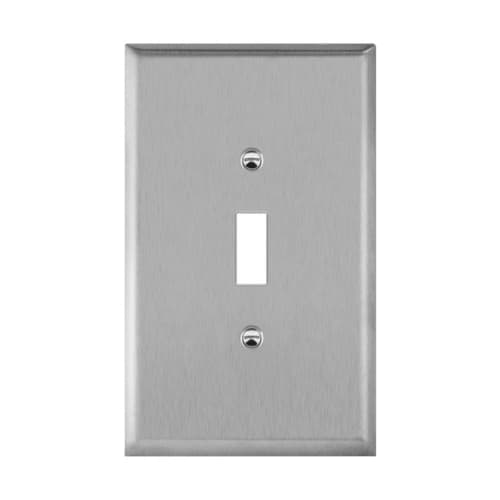 Enerlites 1-Gang Over-Size Wall Plate, Toggle, Stainless Steel