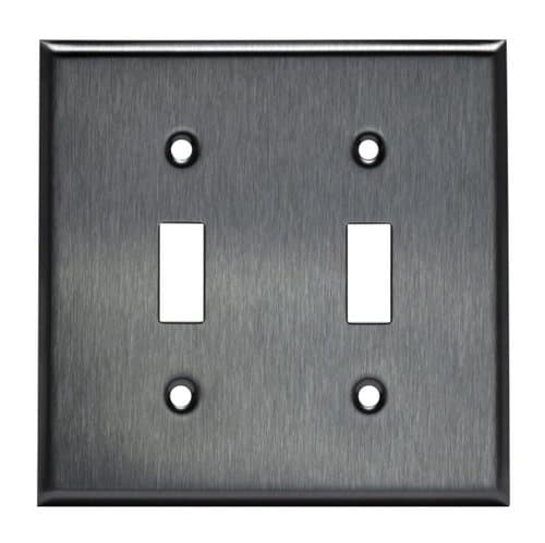 Enerlites Over-Size Stainless Steel 2-Gang Toggle Wall Plate