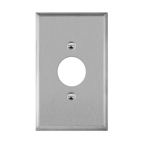 Enerlites 1-Gang Over-Size Wall Plate, 1.406-in Hole, Stainless Steel