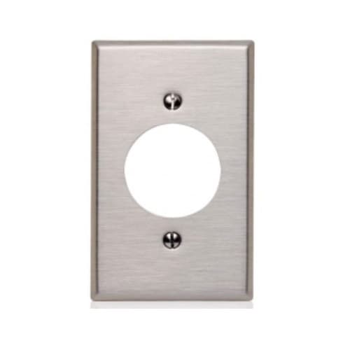 Enerlites 1-Gang Phone Wall Plate, 1.405-in Dia. Hole, Stainless Steel