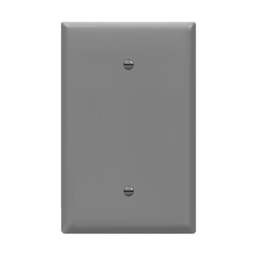 Enerlites 1-Gang Over-Size Wall Plate, Blank, Gray