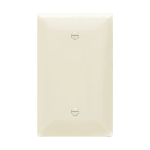 Enerlites 1-Gang Over-Size Wall Plate, Blank, Light Almond