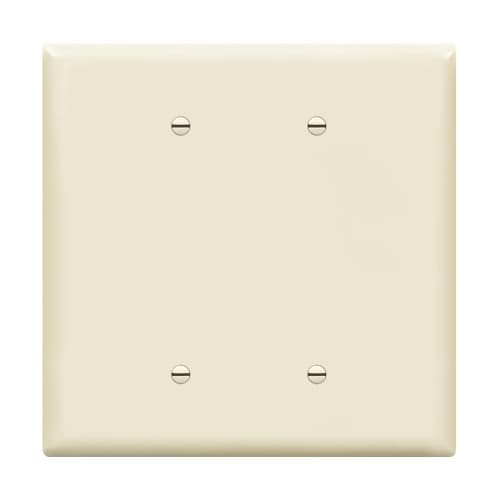Enerlites 2-Gang Over-Size Wall Plate, Blank, Light Almond