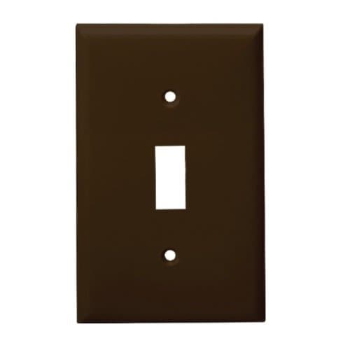 Enerlites Brown Colored 1-Gang Toggle Switch Plastic Wall Plates
