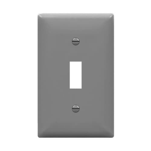 Enerlites 1-Gang Mid-Size Wall Plate, Toggle, Gray