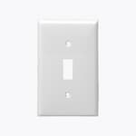 Enerlites White Mid-Size 1-Gang Toggle Switch Plastic Wall Plates