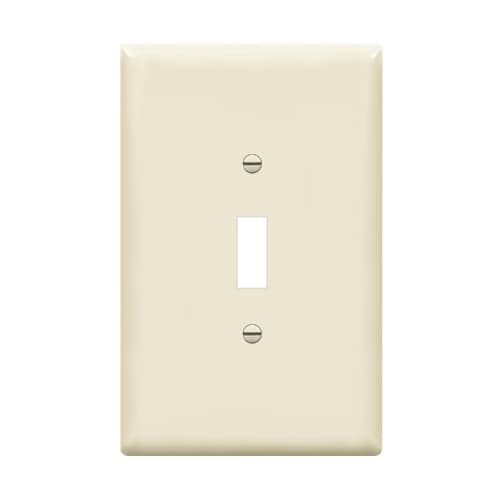 Enerlites 1-Gang Over-Size Wall Plate, Toggle, Light Almond