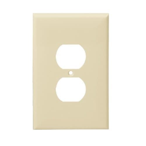 Enerlites Ivory 1-Gang Duplex Receptacle Plastic Wall Plates