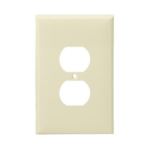 Enerlites Almond 1-Gang Over-Size Duplex Receptacle Plastic Wall Plates