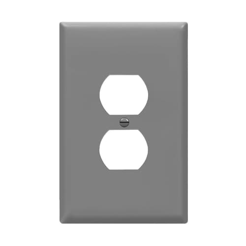 Enerlites 1-Gang Over-Size Wall Plate, Duplex, Gray