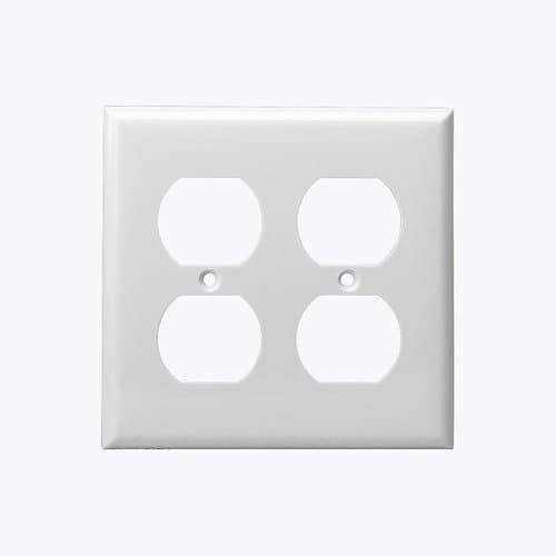 Enerlites Almond 3-Gang Duplex Receptacle Plastic Wall Plates