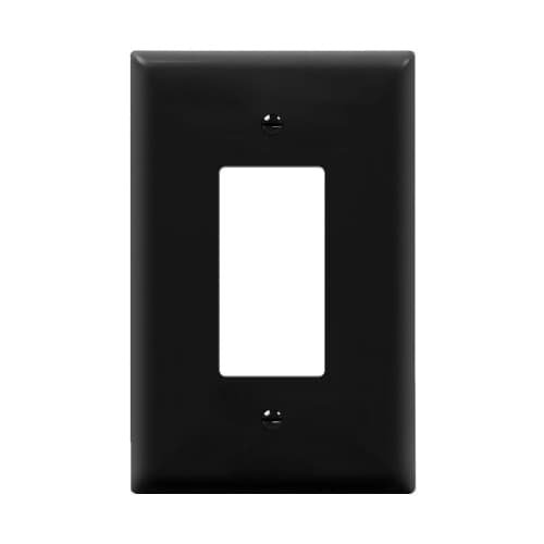 Enerlites 1-Gang Over-Size Wall Plate, Decora/GFCI, Black