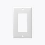 Enerlites White Colored 1-Gang Decorator/GFCI Plastic Wall plates