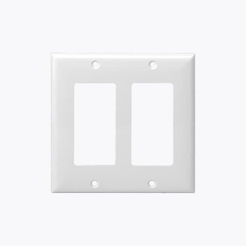 Enerlites Almond 2-Gang Mid-Size Decorator/GFCI Plastic Wall plates