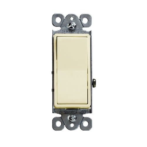 Enerlites Light Almond Residential Grade AC Quiet Decorator Three-Way Paddle Switch 