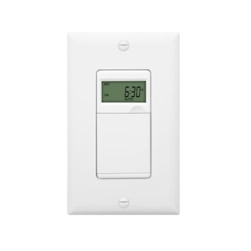 Enerlites 7-Day Digital In-Wall Timer Switch, 15A, 120V, White