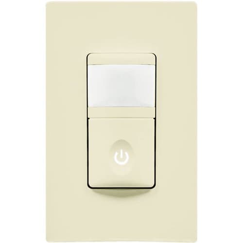 Enerlites Light Almond Single Pole Vacancy Neutral Wire Occupancy Sensor Switch 