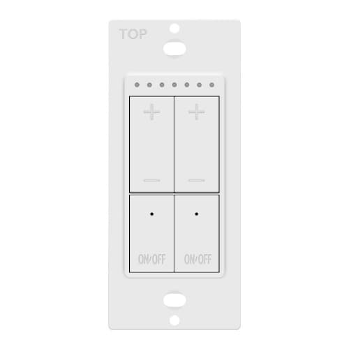 Enerlites Low Voltage Dimmer Switch w/ LED, Dual Load, 24V, White