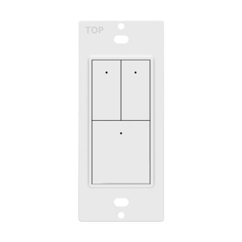 Enerlites Low Voltage Switch w/ LED, 3-Button, 24V, White